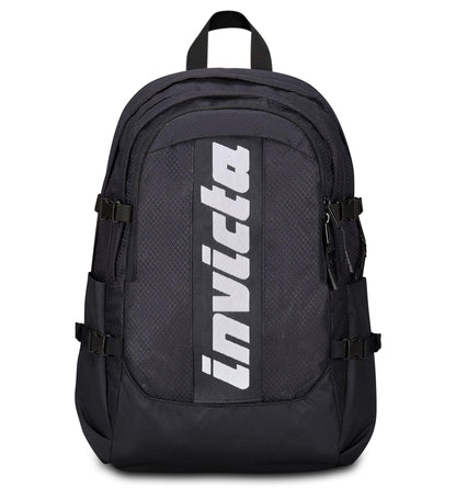 Invicta Zaino Ufficio Invict-Act Plus Fibra Ottica, Nero, Doppio Scomparto Con Tasca PC, Tasca Borraccia, Tasca Con Organizer, Cinghia Vita, Nastri Torace e Regolazione Volume, Zaino Viaggio (25615193)