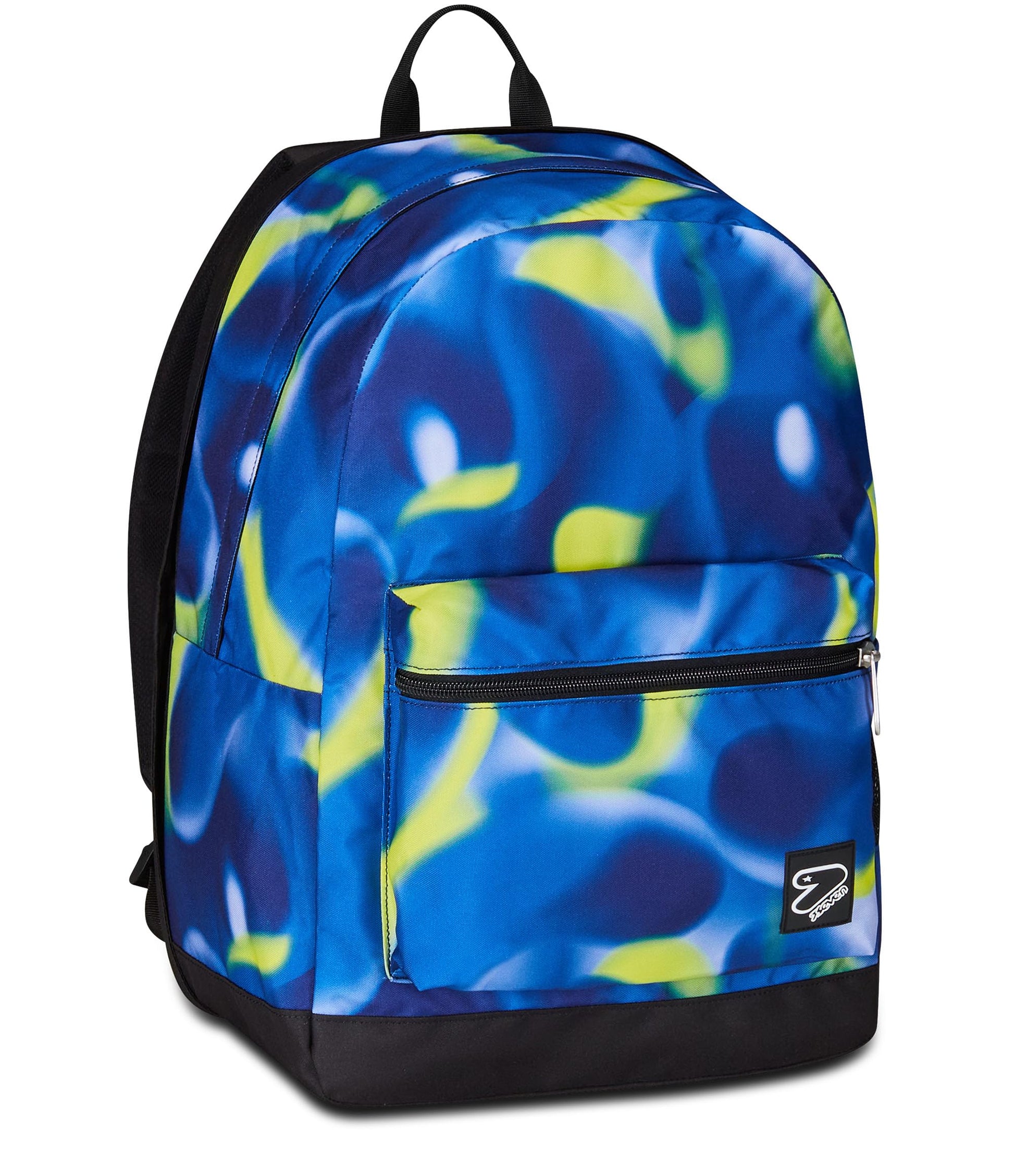 SEVEN Zaino Scuola Reversibile New The Double, Shadow Up, Blu Verde, Zaino Mono Scomparto Con Auricolari Earphones Wireless Led, Tasca PC, Tasca Borraccia e Markers, Zaino Medie Superiori Ragazzo (25615392)