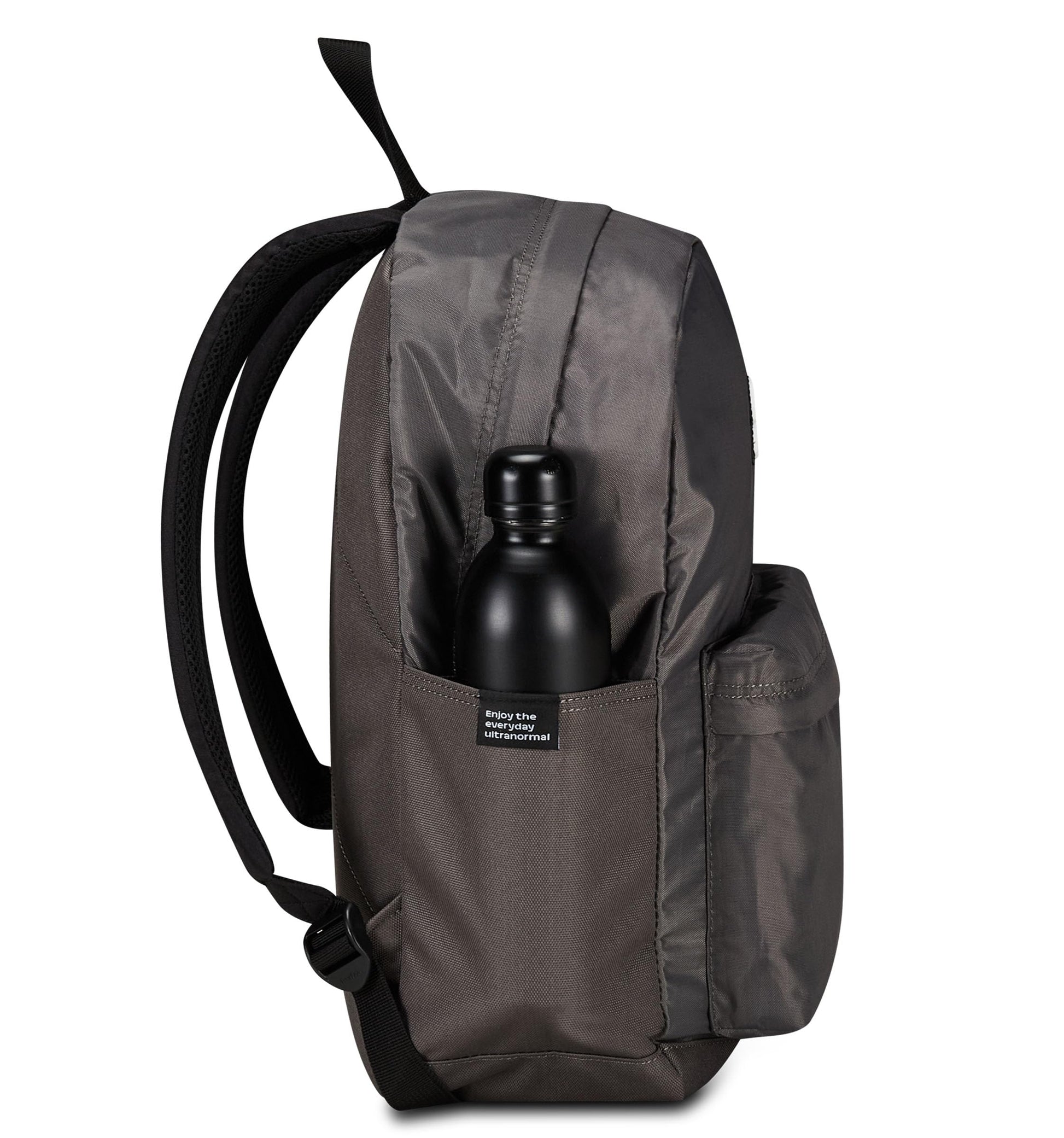 Invicta Zaino Scuola Carlson Plain, Grigio, Zaino Mono Scomparto Con Tasca Porta PC o Tablet e Tasca Porta Borraccia, Zaino Superiori, Università e Viaggio, Unisex (25615162)