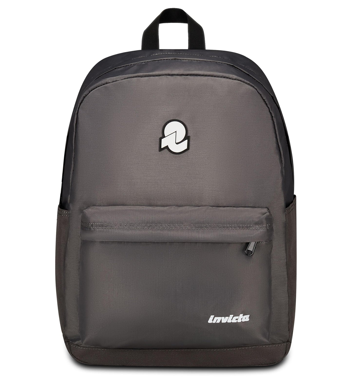 Invicta Zaino Scuola Carlson Plain, Grigio, Zaino Mono Scomparto Con Tasca Porta PC o Tablet e Tasca Porta Borraccia, Zaino Superiori, Università e Viaggio, Unisex (25615157)