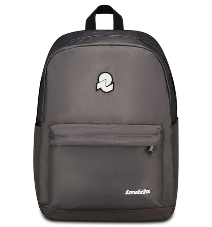 Invicta Zaino Scuola Carlson Plain, Grigio, Zaino Mono Scomparto Con Tasca Porta PC o Tablet e Tasca Porta Borraccia, Zaino Superiori, Università e Viaggio, Unisex (25615157)