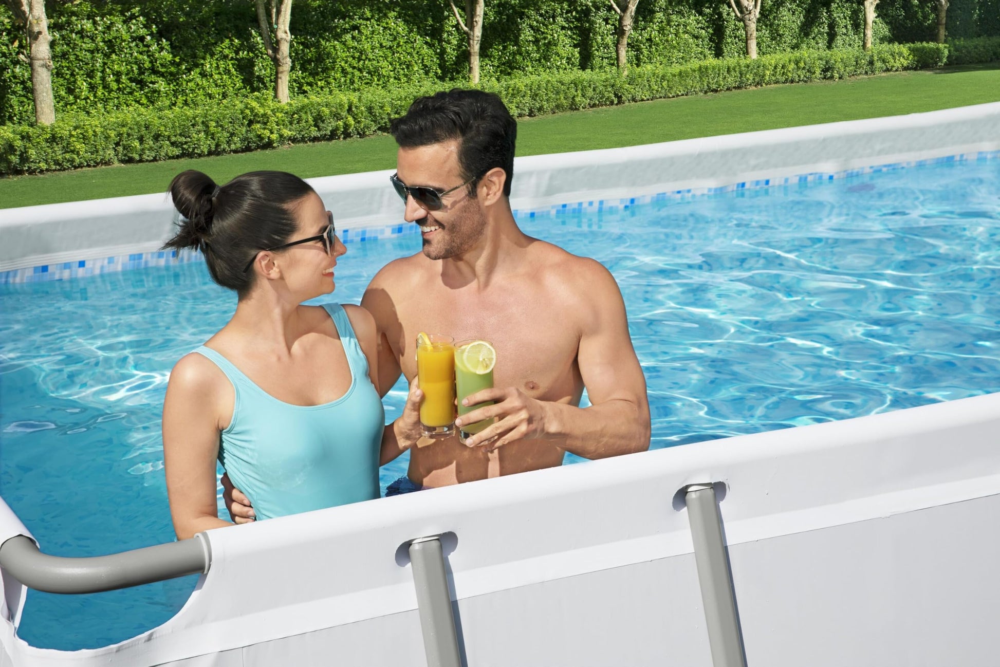 Bestway 5612B Piscina Fuori Terra Power Steel Power Rettangolare da 640x274x132 cm (25519915)
