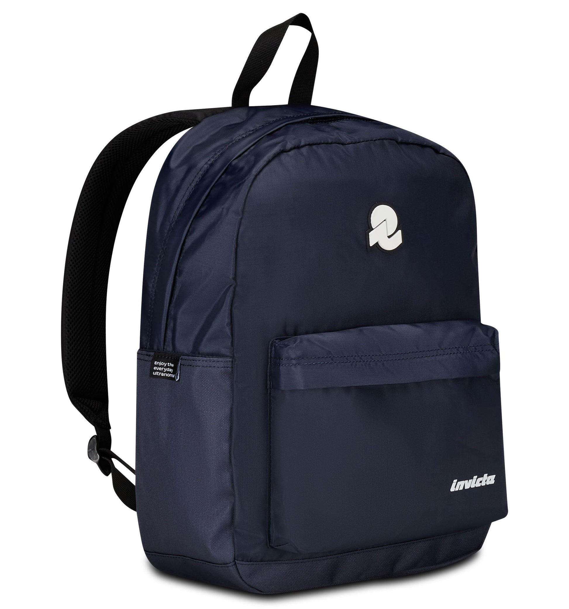 Invicta Zaino Scuola Carlson Plain, Blu, Zaino Mono Scomparto Con Tasca Porta PC o Tablet e Tasca Porta Borraccia, Zaino Superiori, Università e Viaggio, Unisex (25615165)