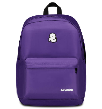 Invicta Zaino Scuola Carlson Plain, Viola, Zaino Mono Scomparto Con Tasca Porta PC o Tablet e Tasca Porta Borraccia, Zaino Superiori, Università e Viaggio, Ragazza Donna (25615150)