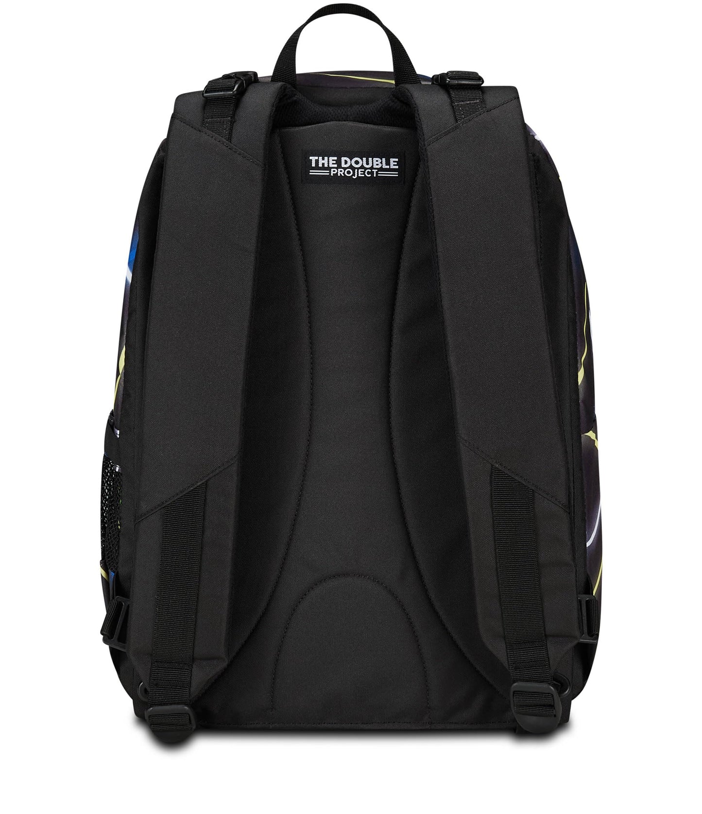 SEVEN Zaino Scuola Reversibile The Double, Nero Blu, Sideglass, 2 in 1, Zaino Mono Scomparto Con Auricolari Earphones Wireless Led, Tasca Porta Borraccia e Markers, Zaino Medie e Superiori, Ragazzo (25602199)