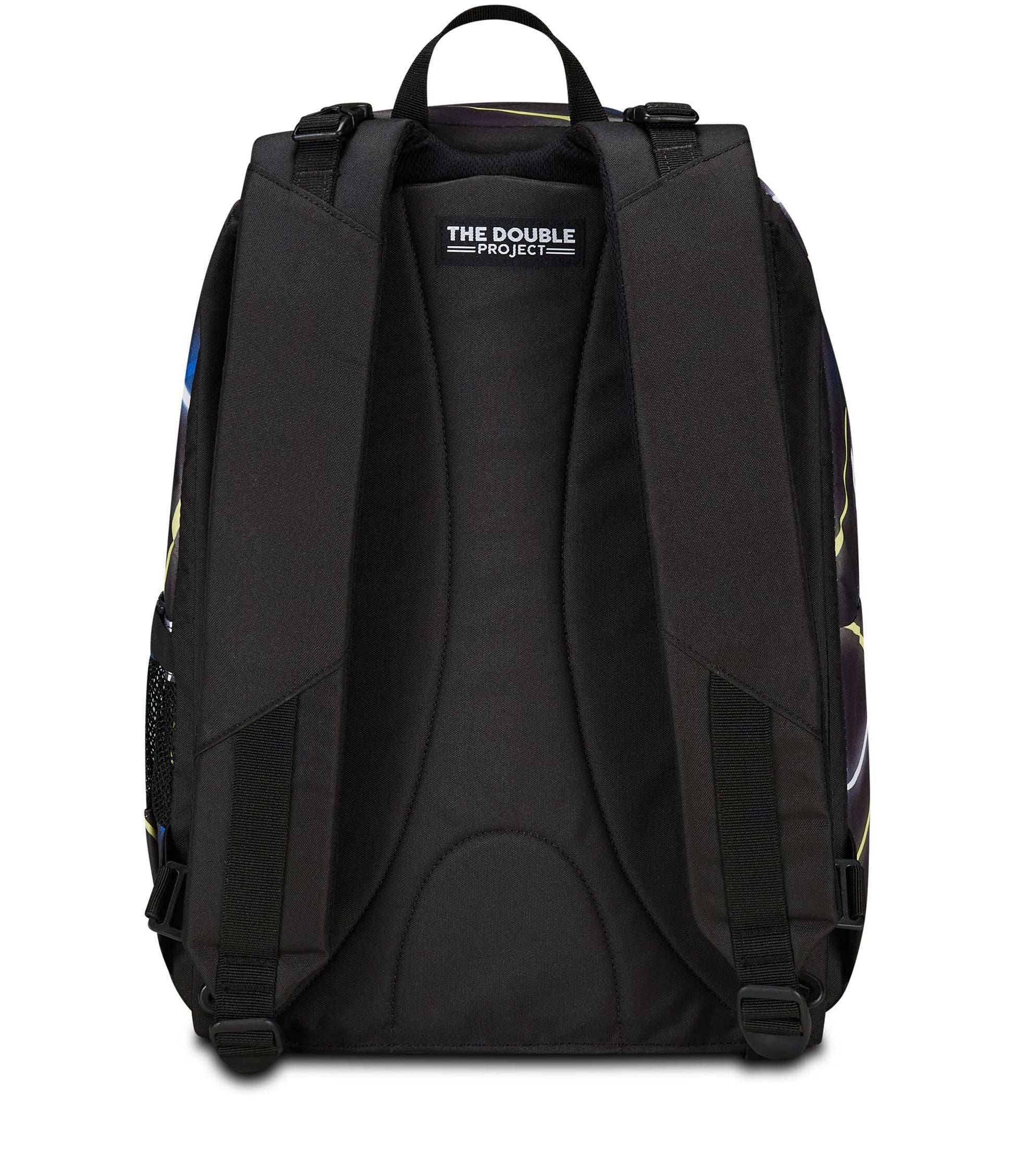 SEVEN Zaino Scuola Reversibile The Double, Nero Blu, Sideglass, 2 in 1, Zaino Mono Scomparto Con Auricolari Earphones Wireless Led, Tasca Porta Borraccia e Markers, Zaino Medie e Superiori, Ragazzo (25602199)