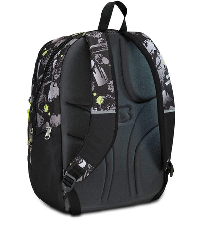 SEVEN Zaino Scuola Advanced, Nero Grigio, Feeling Me, Zaino Doppio Scomparto Con Tasca Porta PC o Tablet, Tasca Porta Borraccia e Organizer, Zaino Scuole Medie e Superiori, Bambino Ragazzo (25599227)