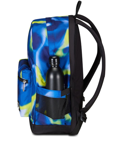 SEVEN Zaino Scuola Reversibile New The Double, Shadow Up, Blu Verde, Zaino Mono Scomparto Con Auricolari Earphones Wireless Led, Tasca PC, Tasca Borraccia e Markers, Zaino Medie Superiori Ragazzo (25615391)