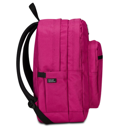 Invicta Zaino Scuola Jelek Plain, Fucsia, Zaino Doppio Scomparto Super Capiente Con Tasca Porta PC o Tablet, Tasca Porta Borraccia e Tasca Con Organizer, Medie, Superiori e Viaggio, Donna Ragazza (25615226)