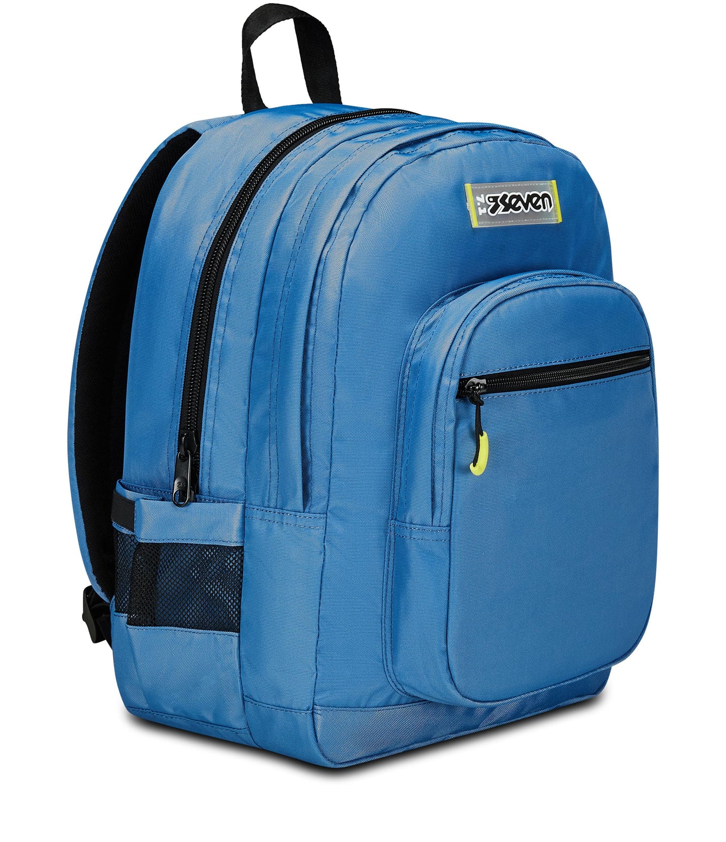 SEVEN Zaino Scuola Freethink, Azzurro, Unisex, Zaino Doppio Scomparto Con Supporto USB, Tasca Porta PC o Tablet e Tasca Porta Borraccia, Zaino Medie e Superiori (25600698)