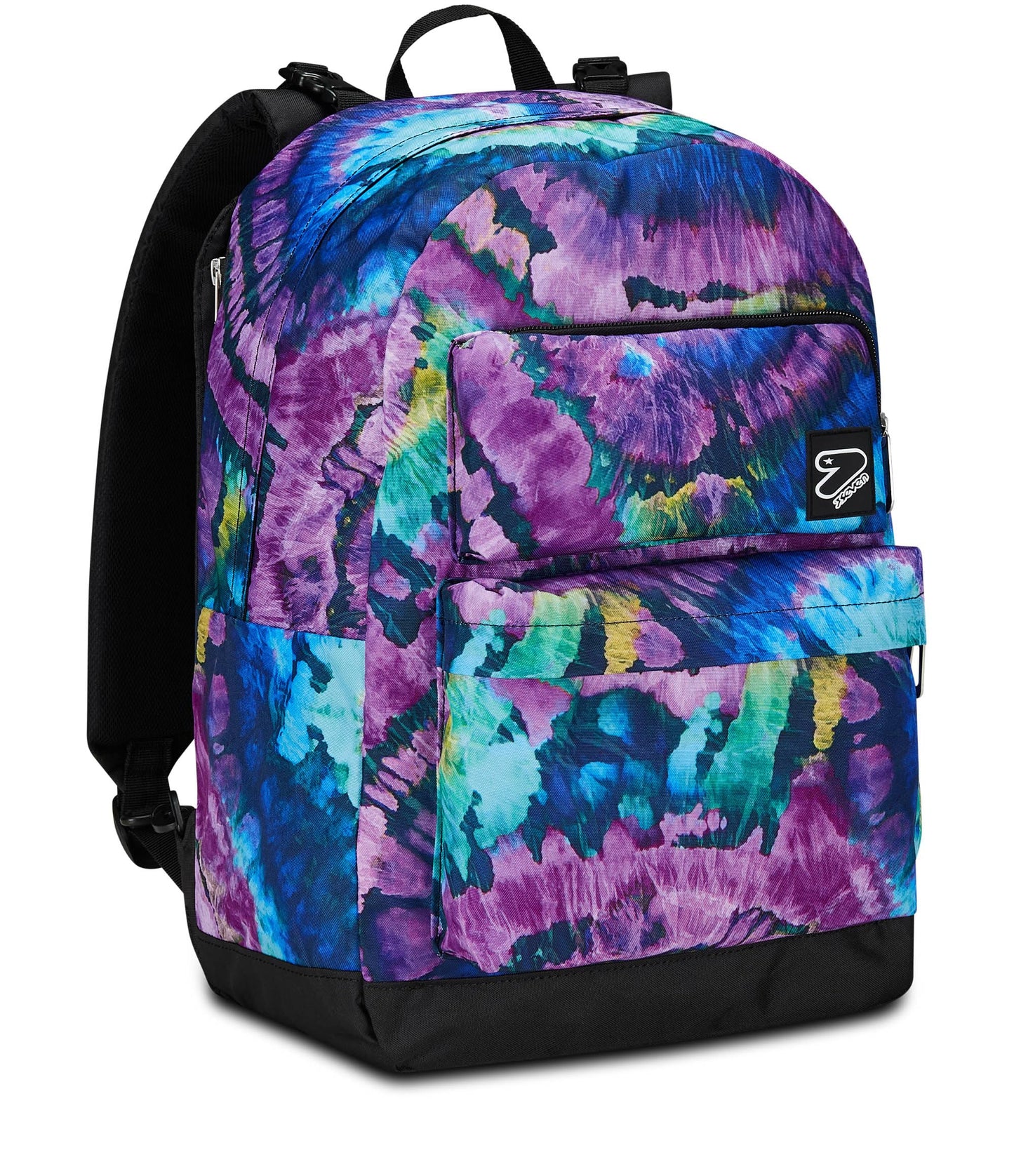 SEVEN Zaino Scuola Reversibile Pockets The Double, Viola Fucsia, Dyelight, Mono scomparto Multitasche, Con Auricolari Earphones Wireless Led, Tasca Borraccia e Markers, Zaino Medie Superiori, Ragazza (25602097)