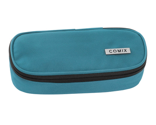 Comix - Astuccio Ovale Organizzato Avio, Bambina e Bambino, con Cerniera e Tirazip - Astuccio Scuola con Vano Interno per Cancelleria e Spazio Portapenne, cm 22x9,5x7h (25523356)