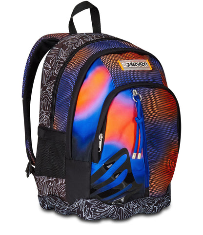 SEVEN Zaino Scuola Dual, Blu e Arancione, Shadefull Boy, Zaino Doppio Scomparto Con Tasca Porta PC o Tablet, Tasca Porta Borraccia e Organizer, Zaino Scuole Medie e Superiori, Bambino Ragazzo (25615321)