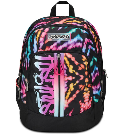 SEVEN Zaino Scuola Advanced, Nero Fucsia, Multi-Shade Girl, Zaino Doppio Scomparto Con Cassa Speaker Wireless Su Spallaccio, Tasca Porta PC o Tablet, Tasca Porta Borraccia e Organizer, Zaino Scuole (25599068)