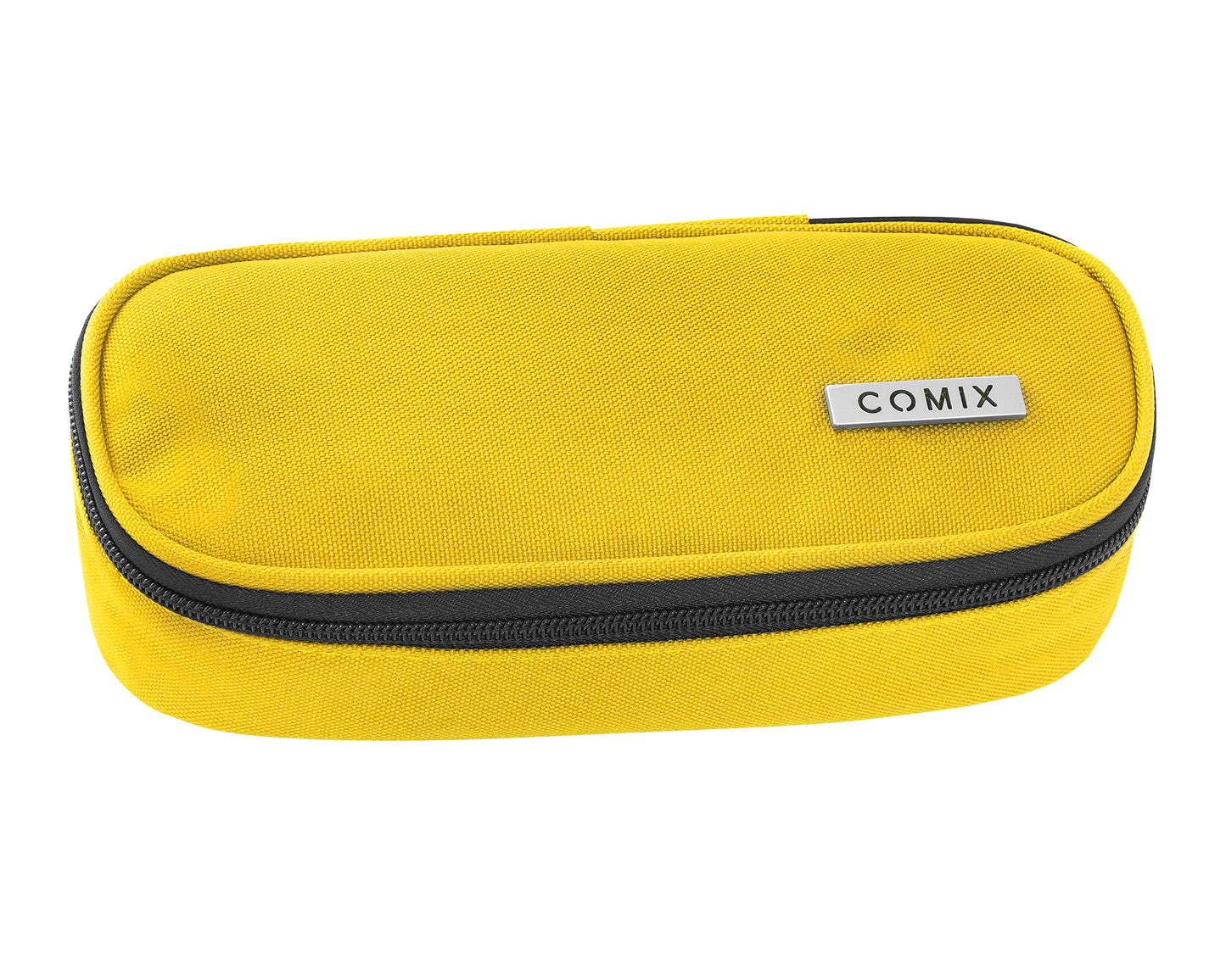 Comix - Astuccio Ovale Organizzato Citrus, Bambina e Bambino, con Cerniera e Tirazip - Astuccio Scuola con Vano Interno per Cancelleria e Spazio Portapenne, cm 22x9,5x7h (25523357)