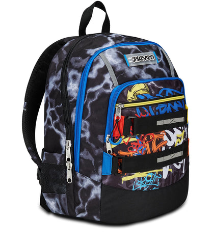 SEVEN Zaino Scuola Advanced, Nero Giallo, Mark On Boy, Zaino Doppio Scomparto Con Tasca Porta PC o Tablet, Tasca Porta Borraccia e Organizer, Zaino Scuole Medie e Superiori, Bambino Ragazzo (25599075)