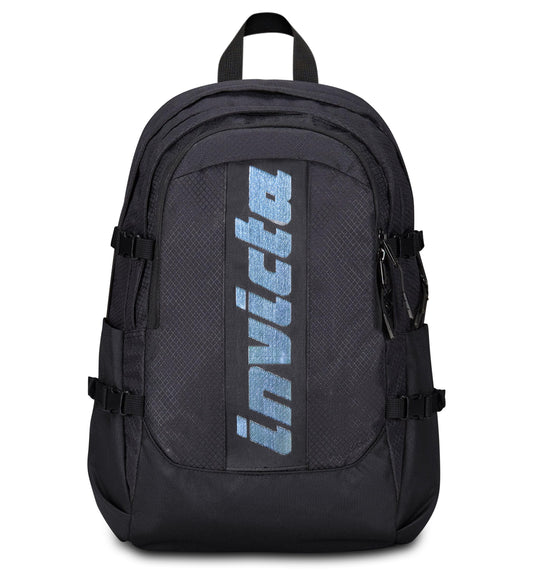Invicta Zaino Ufficio Invict-Act Plus Fibra Ottica, Nero, Doppio Scomparto Con Tasca PC, Tasca Borraccia, Tasca Con Organizer, Cinghia Vita, Nastri Torace e Regolazione Volume, Zaino Viaggio (25615191)