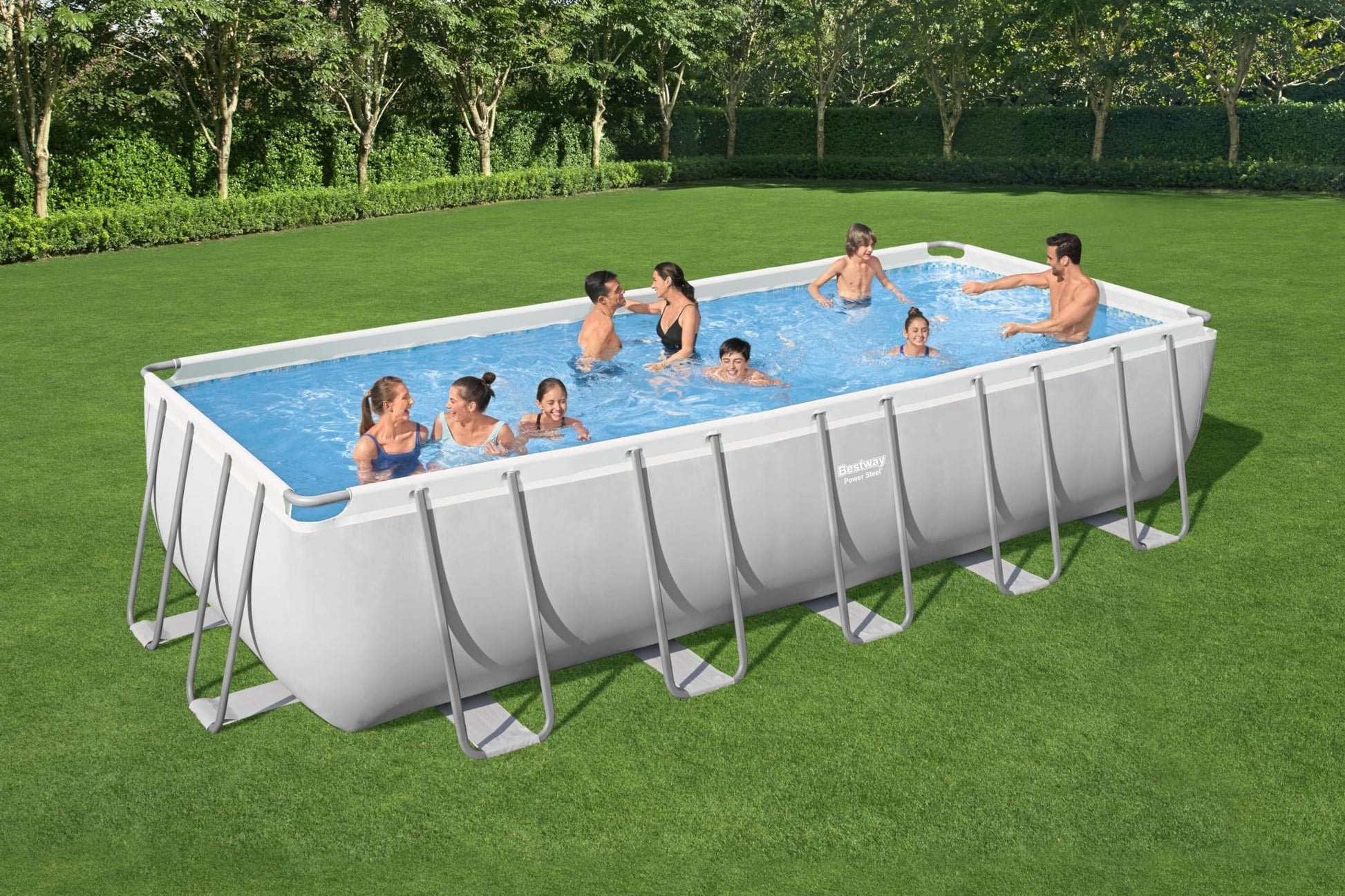 Bestway 5612B Piscina Fuori Terra Power Steel Power Rettangolare da 640x274x132 cm (25519912)