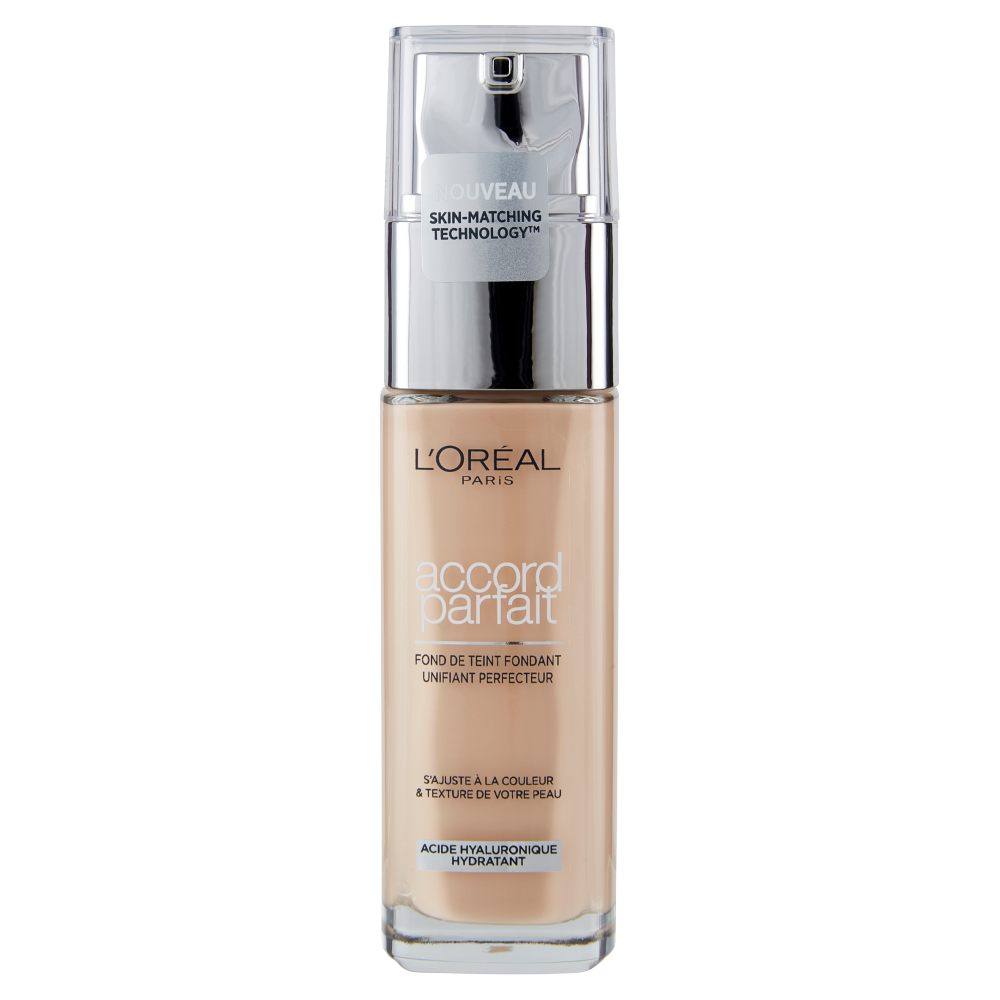 L'Oréal Paris Accord Parfait, Fondotinta Liquido con Acido Ialuronico, 1.5.N Lin/Linen, 30 ml (25531665)