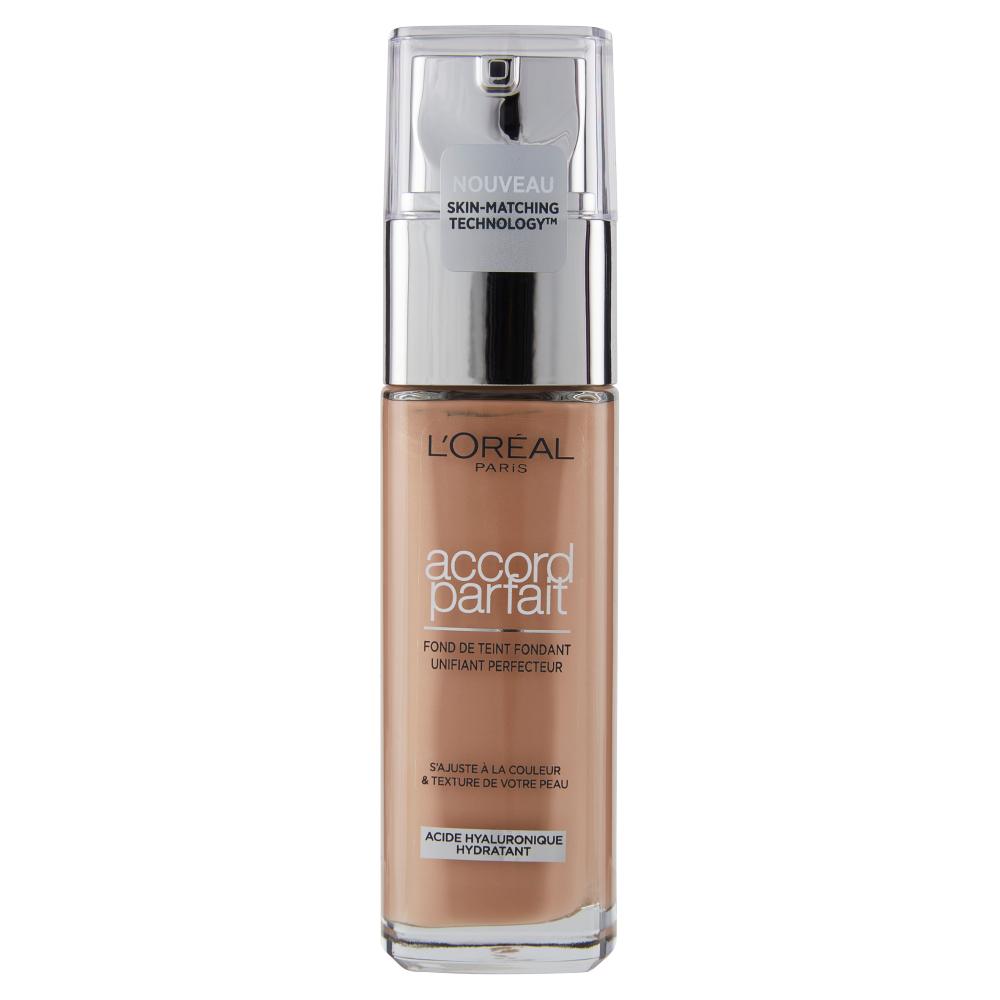 L'Oréal Paris Accord Parfait, Fondotinta Liquido con Acido Ialuronico, 4.N Beige/Beige, 30 ml (25531677)