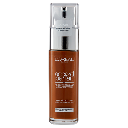 L'Oréal Paris Accord Parfait, Fondotinta Liquido con Acido Ialuronico, Cappuccino (8.N), 30 ml (25531685)