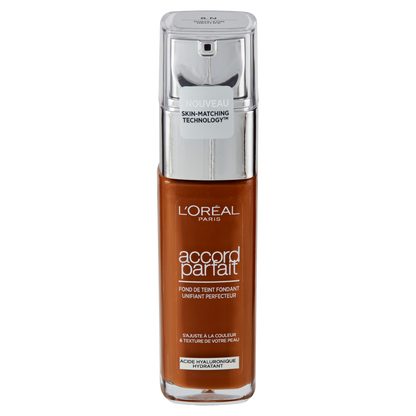L'Oréal Paris Accord Parfait, Fondotinta Liquido con Acido Ialuronico, Cappuccino (8.N), 30 ml (25531686)