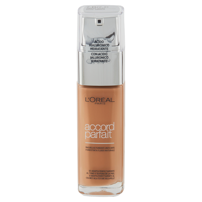L'Oréal Paris Accord Parfait, Fondotinta Liquido Arricchito con Acido Ialuronico 7.R/7.C AmbreRosé (25531664)