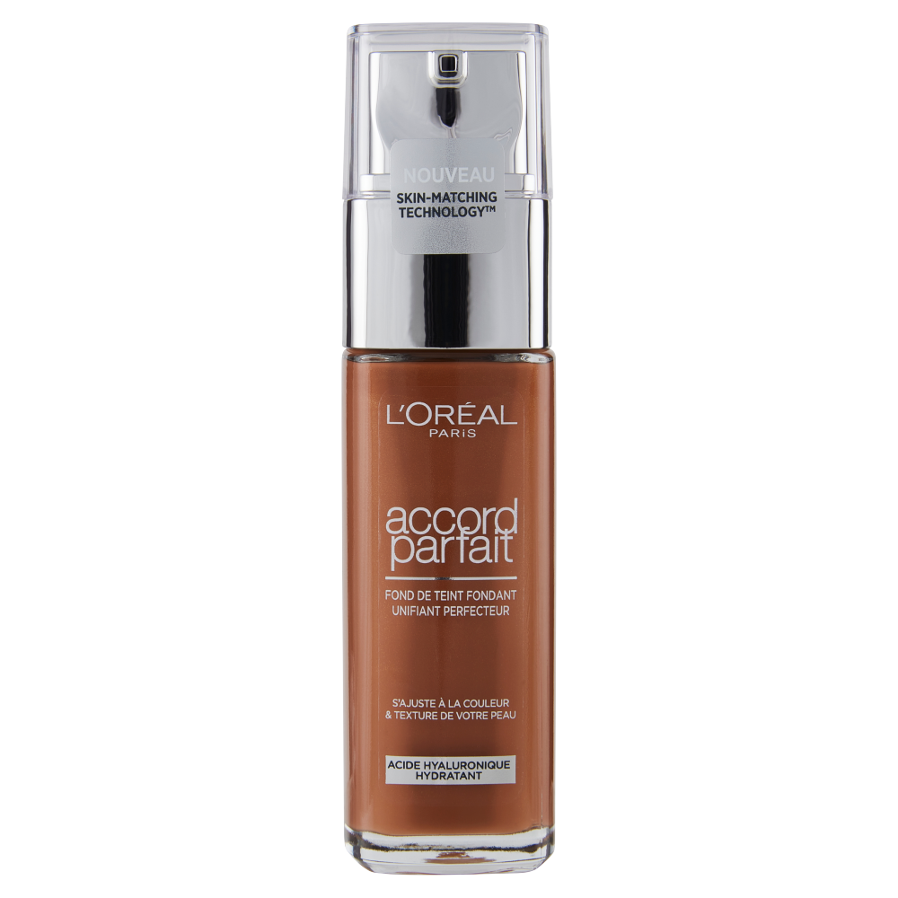 L'Oréal Paris Accord Parfait, Fondotinta Liquido con Acido Ialuronico, 8.5.D/8.5.W Toffee, 30 ml (25531683)