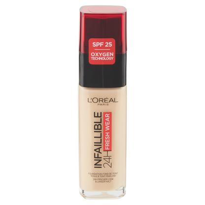 L'Oréal Paris Infaillible 24H Fresh Wear, Fondotinta Liquido, Protezione SPF25, Lin (100), 30 ml (25531888)