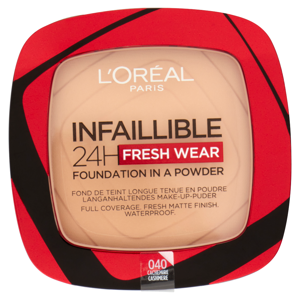 L'Oréal Paris Fondotinta compatto Infaillible 24H Fresh Wear, 40 Cachemire/Cashmere (25531852)