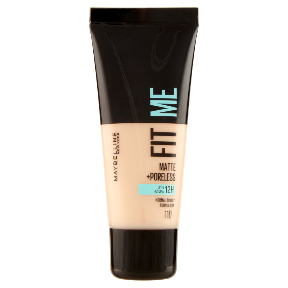 Maybelline New York Fondotinta Fit Me Matte&amp;Poreless, Finish Opacizzante, 110 Porcelain 30 ml (25558887)