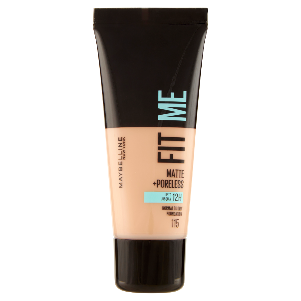 Maybelline New York Fondotinta Fit Me Matte&amp;Poreless, Finish Opacizzante, 115 Ivory 30 ml (25558889)