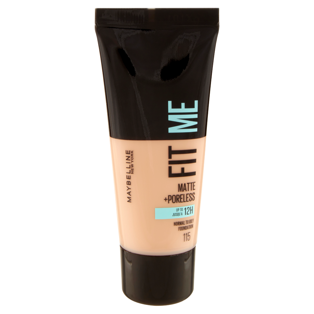 Maybelline New York Fondotinta Fit Me Matte&amp;Poreless, Finish Opacizzante, 115 Ivory 30 ml (25558890)
