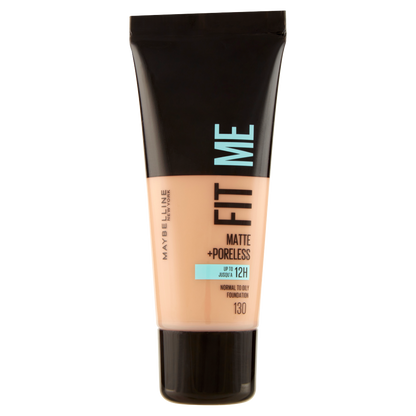 Maybelline New York Fondotinta Fit Me Matte&amp;Poreless, Finish Opacizzante, 130 Buff Beige 30 ml (25558902)