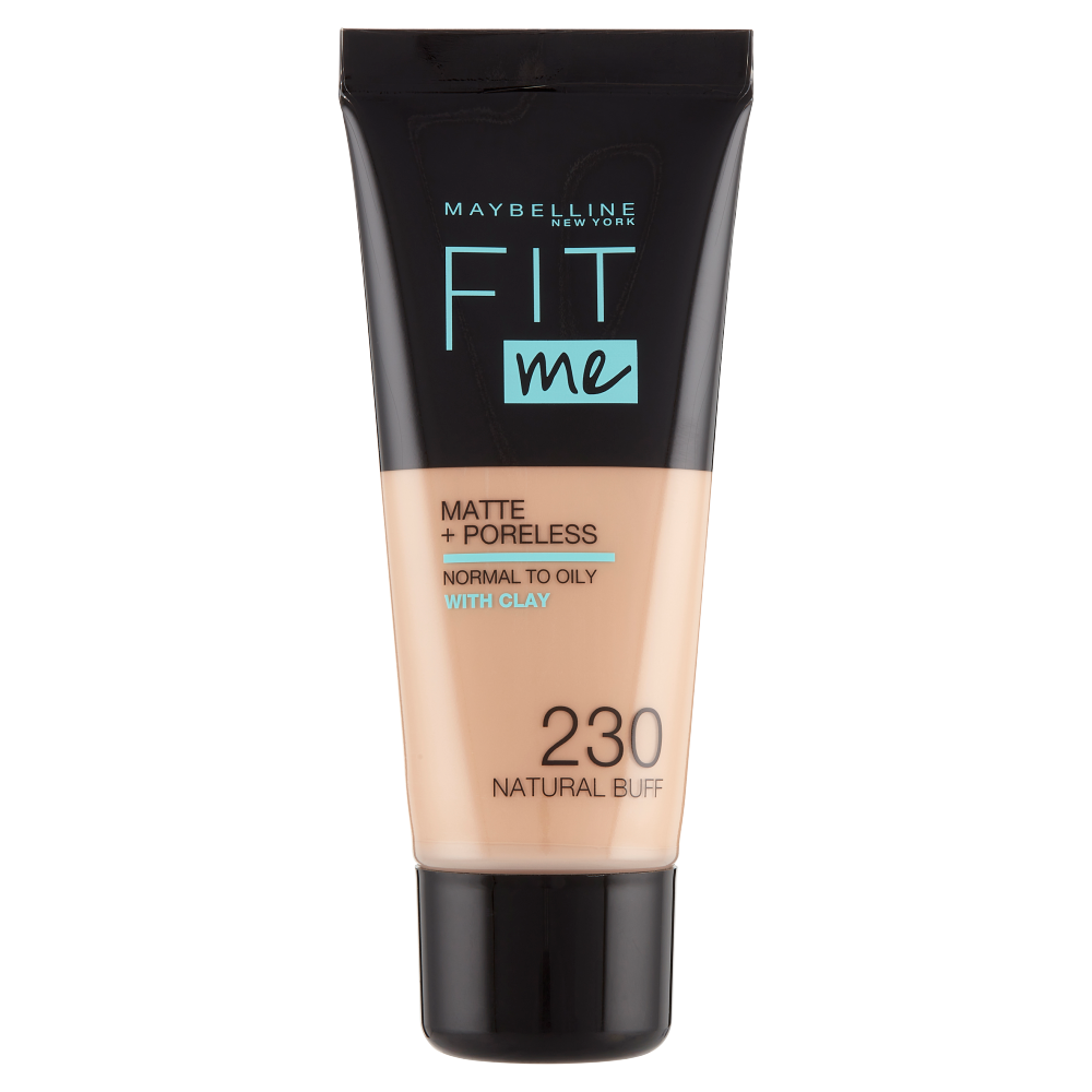 Maybelline New York Fondotinta Fit Me Matte&amp;Poreless, Finish Opacizzante, 230 Natural Buff (25558904)