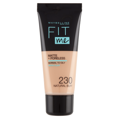 Maybelline New York Fondotinta Fit Me Matte&amp;Poreless, Finish Opacizzante, 230 Natural Buff (25558904)