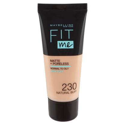 Maybelline New York Fondotinta Fit Me Matte&amp;Poreless, Finish Opacizzante, 230 Natural Buff (25558905)