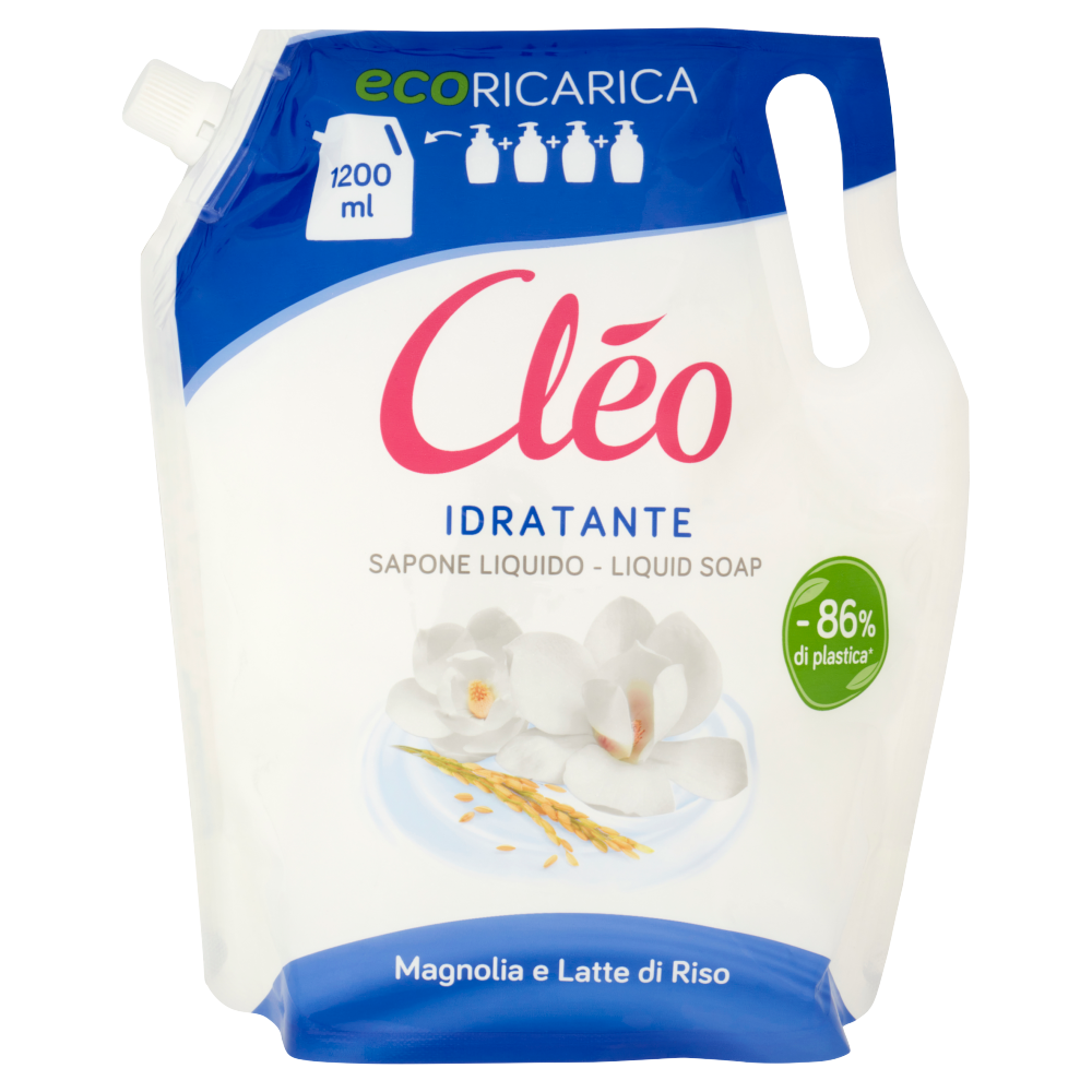 Cléo Idratante Sapone Liquido Magnolia e Latte di Riso Ecoricarica 1200 ml (25522907)