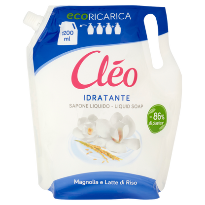 Cléo Idratante Sapone Liquido Magnolia e Latte di Riso Ecoricarica 1200 ml (25522907)